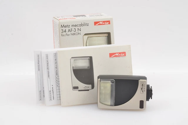Nib Metz 34 Af-3 N Mecablitz Flash For Nikon - Never Used - Tested