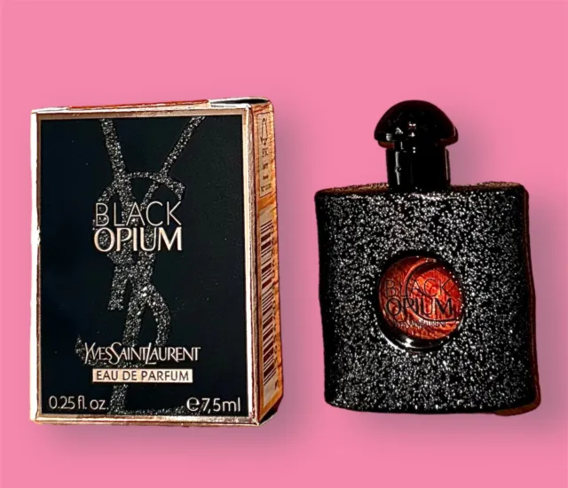 YSL YVES Black Opium EAU DE PARFUM .25oz 7.5ml Mini Travel Splash NEW IN BOX