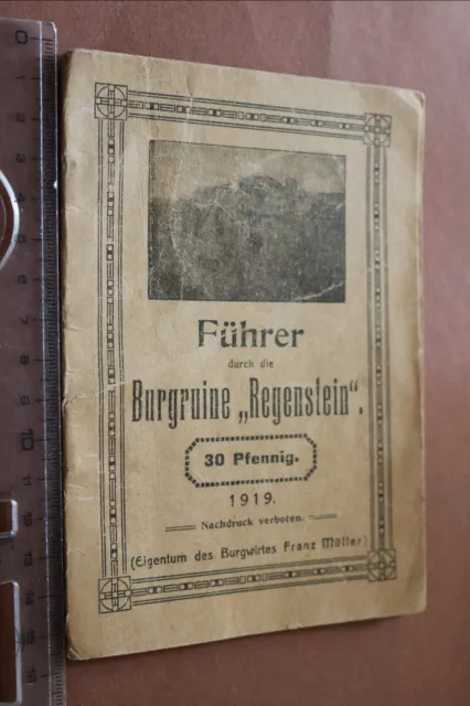 tolles altes Heft Führer durch die Burgruine Regenstein 1919