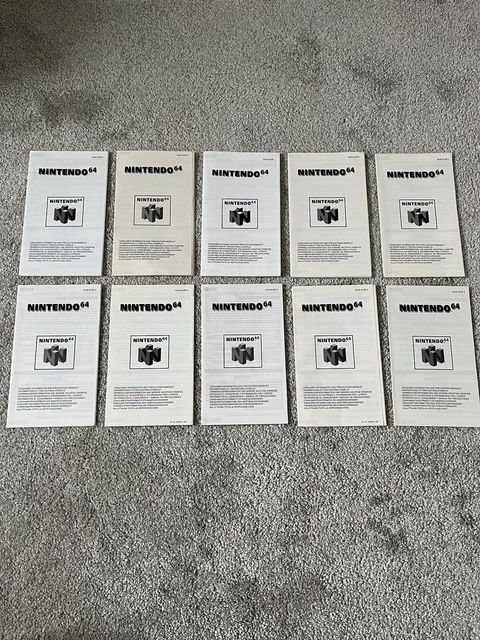 10 X Nintendo N64 Consumer Information Precautions Leaflet Booklet NUS-EUR-1 & 3
