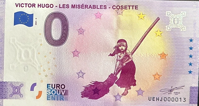 BILLET 0 EUROVICTOR HUGO "Les misérables" COSETTE FRANCE 2021 NUMERO 13