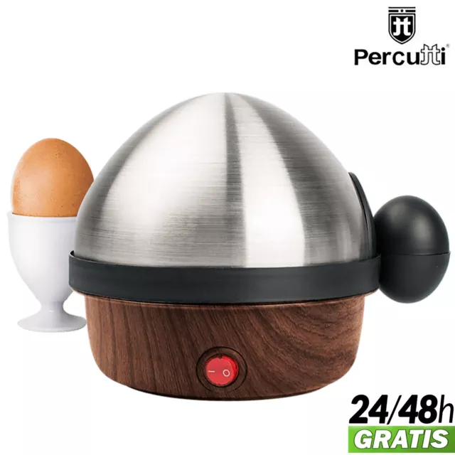 Cuece huevos Cosedor en Acero Inoxidable 7 Huecos con LUZ Facil Limpieza c/ Vaso