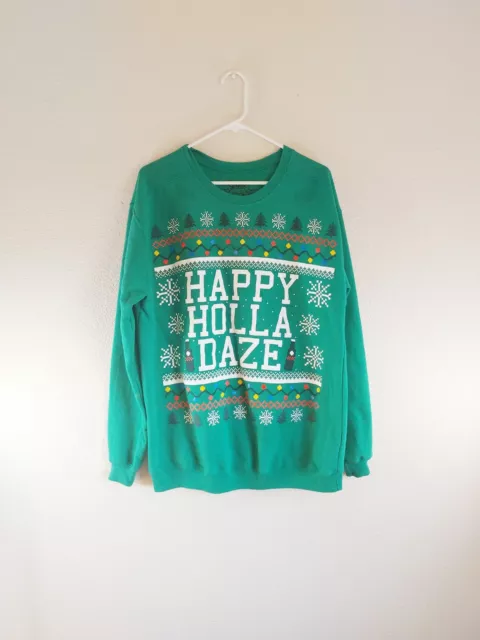 Ugly Christmas Sweater By Spencers Green Large