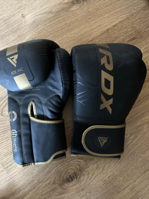 RDX Boxing Gloves, Pro Training Sparring, Maya Hide Leather, Muay Thai MMA 14Oz