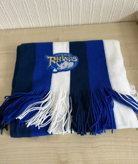 Leeds Rhinos RLFC Blue & White RL Rugby League Acrylic Souvenir Terrace Scarf