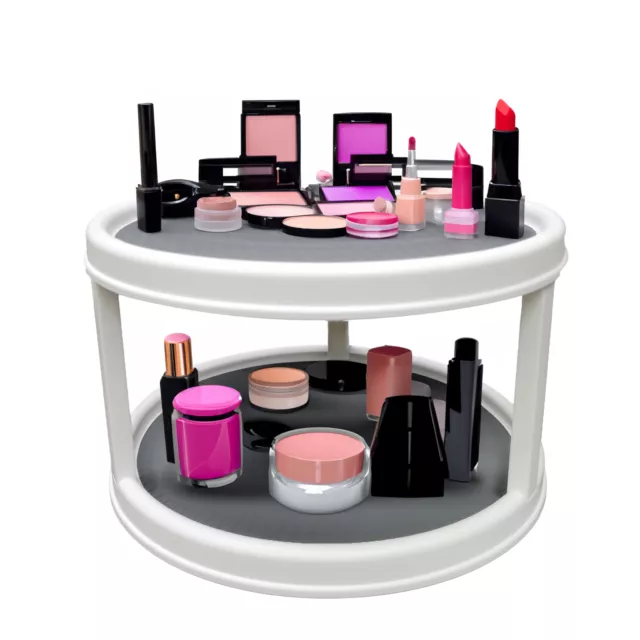 11" 2-Tier Spinner Organizer with Non-Skid Surface and Rimmed Edge
