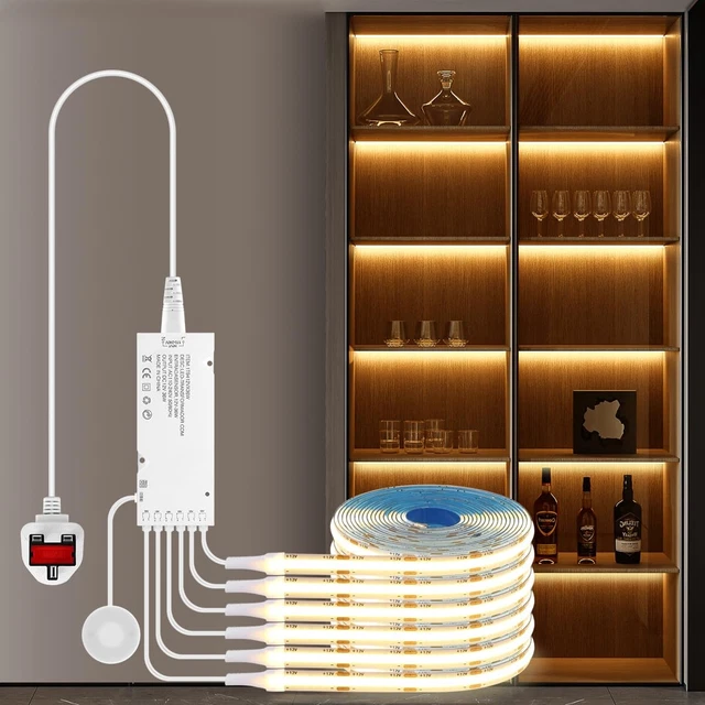 Various Led Lights TLINKOSTA CABINET LIGHT COB LED Strip Lights 6in1 Dimmable Touch ...