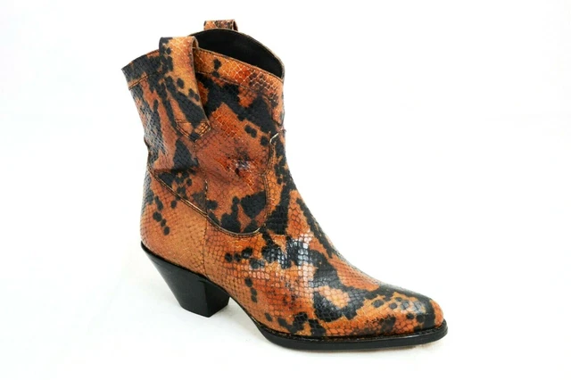 Bottines Paul & Betty En Peau De Python Et Daim - Fabriqué En Italie - État Comme Neuf (occasion)