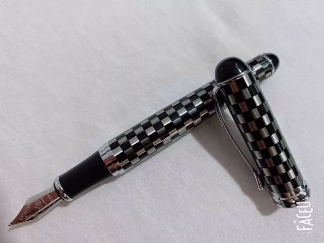 Perfect Jinhao X750 Square Color Fountain Pen 0.7mm Broad Nib 18KGP Silver Trim 3