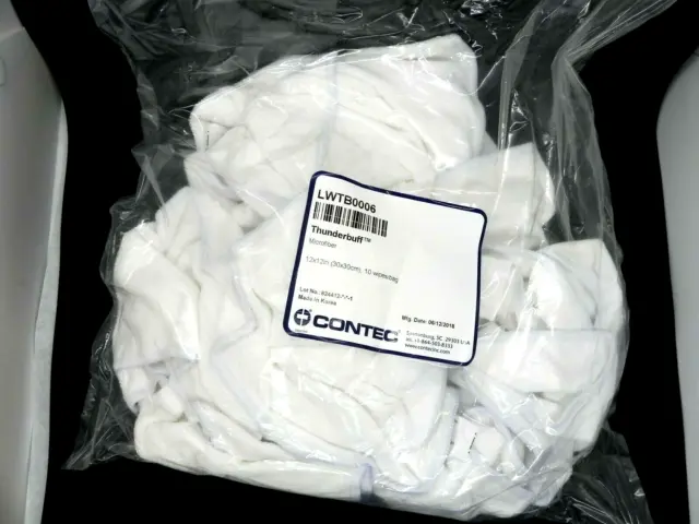 (10) Contec Thunderbuff 12" x 12" Microfiber Wipes LWTB0006 Factory Sealed (HR)