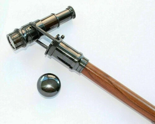 Walking Stick Cane with Nautical Brass Telescope Handle Walking Stick working