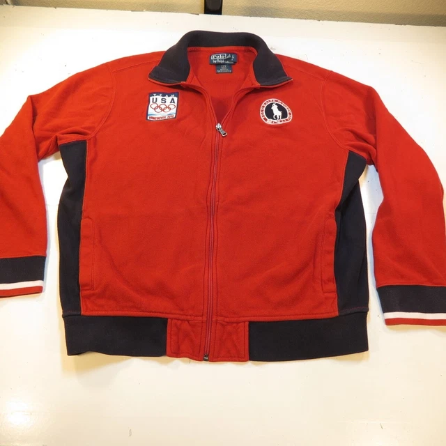 POLO RALPH LAUREN OLYMPIC TEAM USA VANCOUVER CANADA TRACK JACKET Sz Mens L 2010