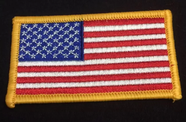 American Flag Patch USA Patch US United States Embroidered IronOn 3 1/4” X 1 3/4