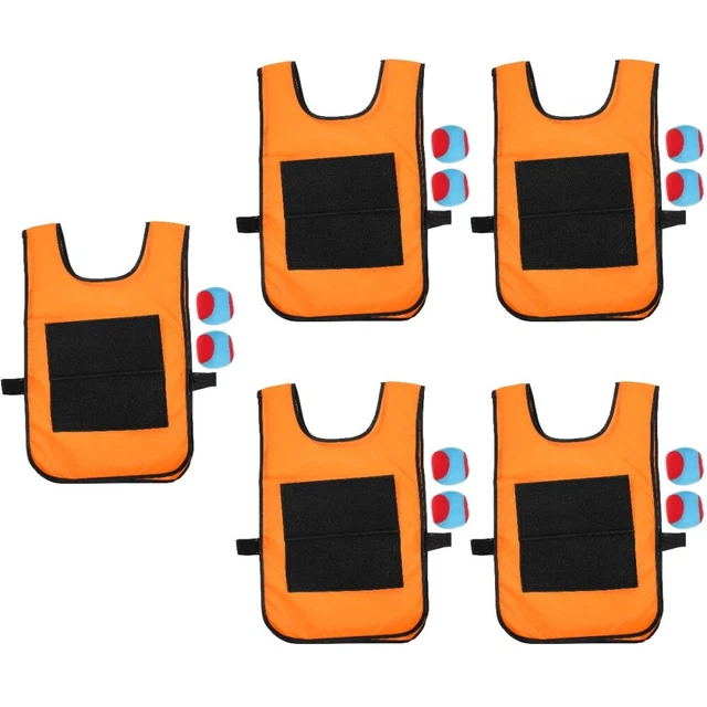 5 Sets of Outdoor Sticky Balls Sticky Vest Game Prop for Puzzle Training Team