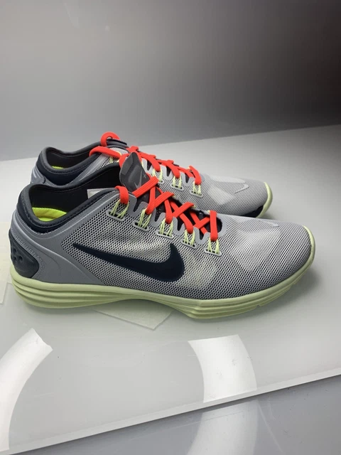 Nike Womens Lunar Hyper Workout Trainer UK5 EU38.5 CM24.5 Grey Green Orange