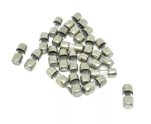 5 Fusibles en verre 5 Amperes 1/4" x 5/8"  (6,35mm x 15,875mm) NOS 3