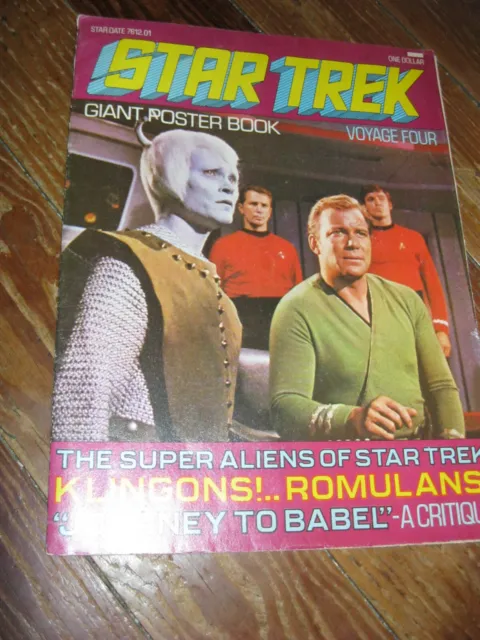 Vintage Star Trek Giant Poster Book Voyage Four 7612.01 Kirk Klingons Romulans
