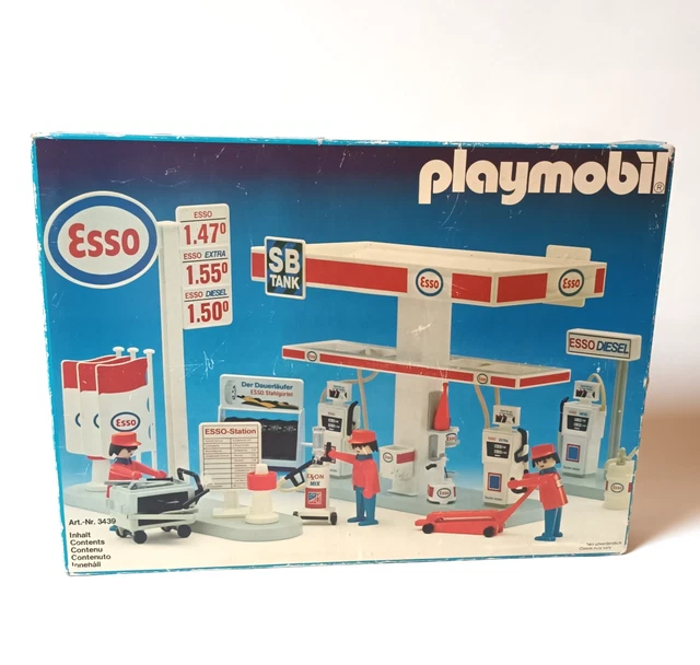 PLAYMOBIL 3439 Esso Gas Station Vintage Station essence