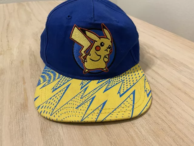 Pokemon Pikachu Hat Adjustable Snapback Youth One Size Blue