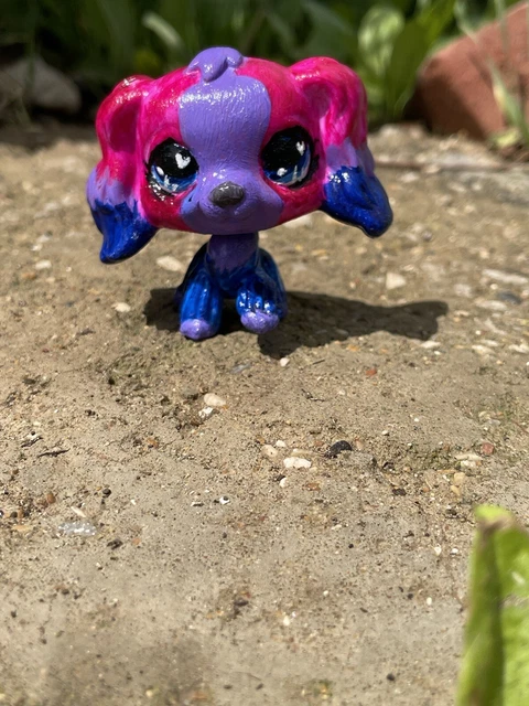Littlest PetShop OOAK Cute Dog Corgi Ghost custom handmade LPS handpainted : Achat occasion | Figurines Ooak Bon état