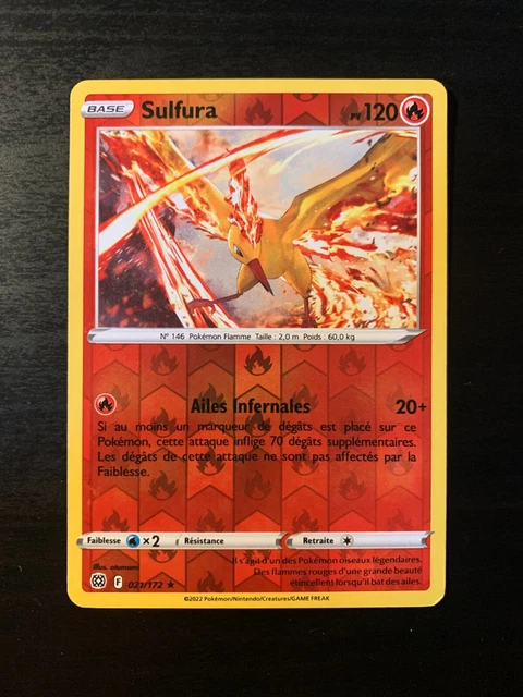 CARTE POKÉMON REVERSE Sulfura 021/172 EB09 Stars Etincelantes FR NEUF ...