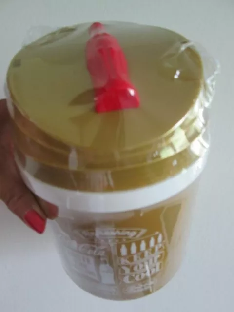 thailand coke cola ice bucket golden cooler empty 33 oz 1 liter thai limited edt