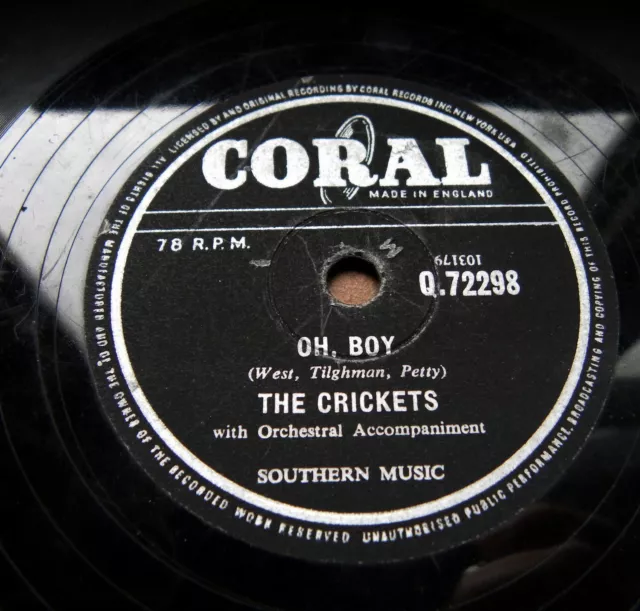 1545/ BUDDY HOLLY and the Crickets-Oh Boy-Not fade away-R´n`R-78rpm Schellack