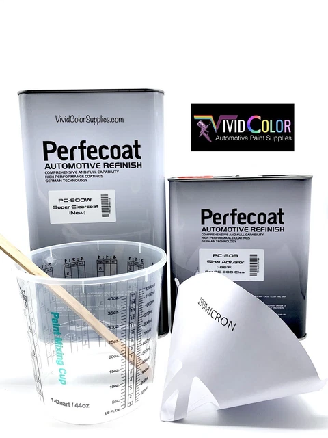Automotive Clear Coat Kit 2K Med High Solid Perfecoat 800 2:1 Slow Activator