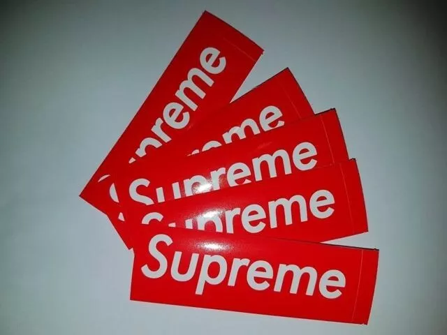 3x Supreme Logo Sticker Set / Aufkleber - 3 Stück Supreme New York Box Logo