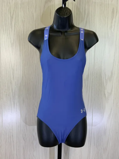 Under Armour Logo Racer One Piece Swimsuit, Girl's Size 12, NEW MSRP $40