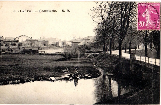 54 Crévic - Grandvezin (Laundière au Lavoir) - 1937