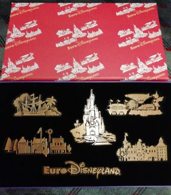 Coffret 6 médailles euro disney commémoratif disneyland paris limité