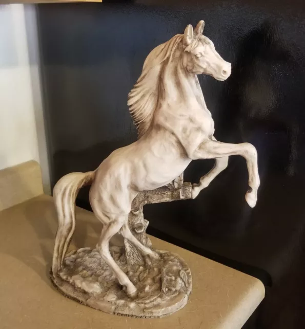 Wild Horse Stallion 17"T Rearing Up Native American Theme Statue Resin Excellent