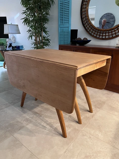 Mid-Century Modern Heywood Wakefield Wishbone Drop Leaf Butterfly Dining Table