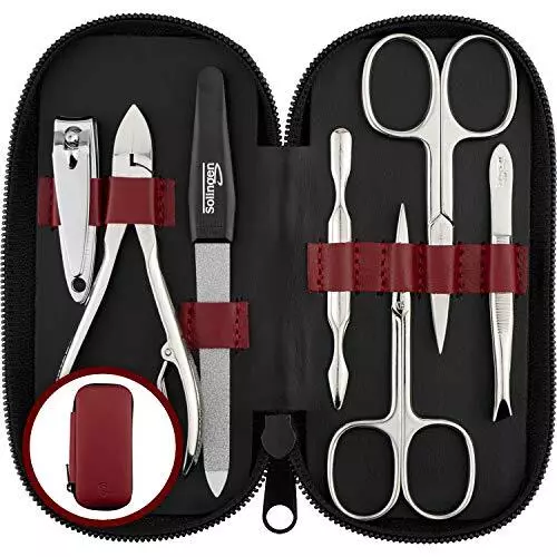 Solingen Germany Manicure Sets for Women & Men with nail nippers-Grooming Kit