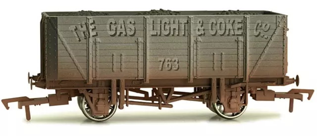 Dapol 4F-090-105 Gas Licht Und Coke Mineral 9 Plank Wagon No763Weathered Oogauge