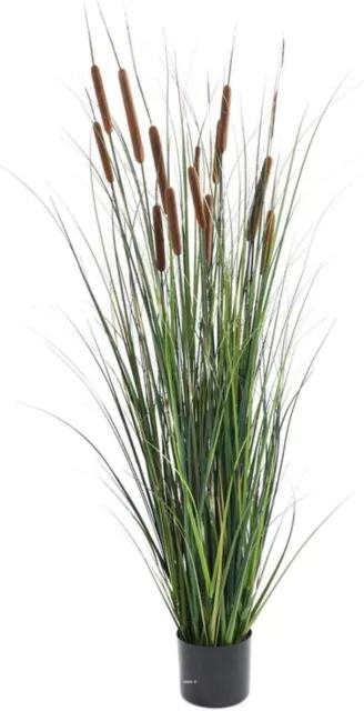 50cm Artificial Potted Grass Indoor Fake Plants Green Straight Cattail Grass