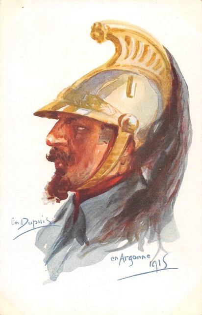 CPA GUERRE / ILLUSTRATEUR Em.DUPUIS NOS POILUS EN ARGONNE 1915