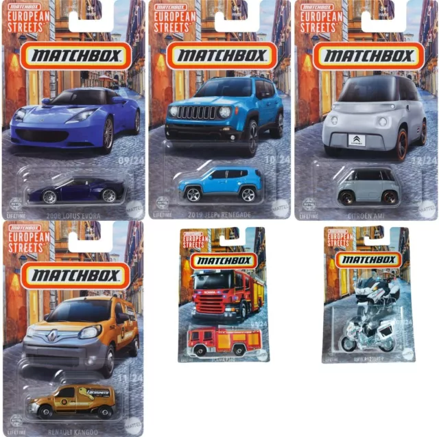 Mattel Matchbox European Streets Asst. Hvv05 Metal Cars Collection  Choose One