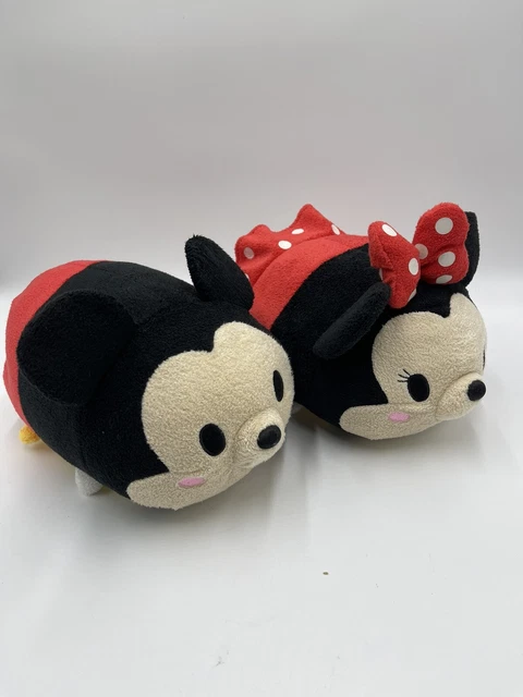 🏝️ Disney Store Mickey Mouse & Minnie Mouse Tsum Tsum Large 12” Plush