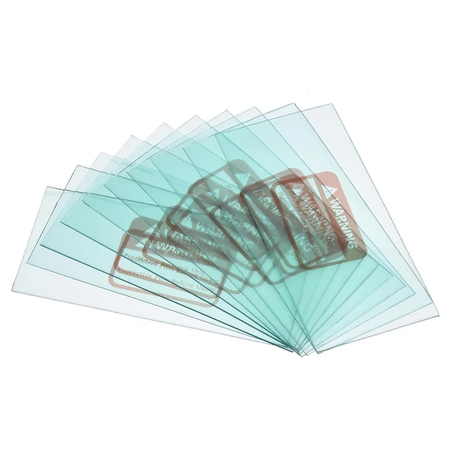 10pcs 3.9 x 1.8'' Right Angle Welding Protection Lens Replacements, Clear