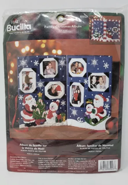 Bucilla Family Christmas Album Estampado Fieltro Kit Santa Muñeco 85023 Sellado
