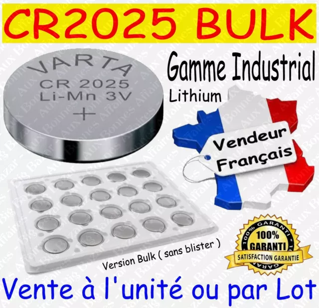 Piles VARTA Lithium 3V CR2025 - Disponible aussi LR03 AAA LR6 AA / CR2016 CR2032
