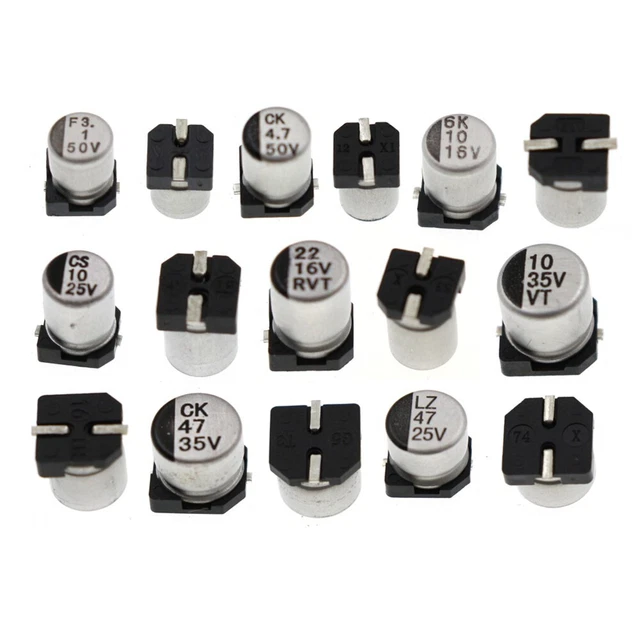 Applicazione a banda larga 400 pz. SMD set condensatori elettrolitici alluminio