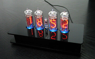 Nixie Clock/reloj con cuatro IN-14 Tubes/tubos alarma y juego de campanas