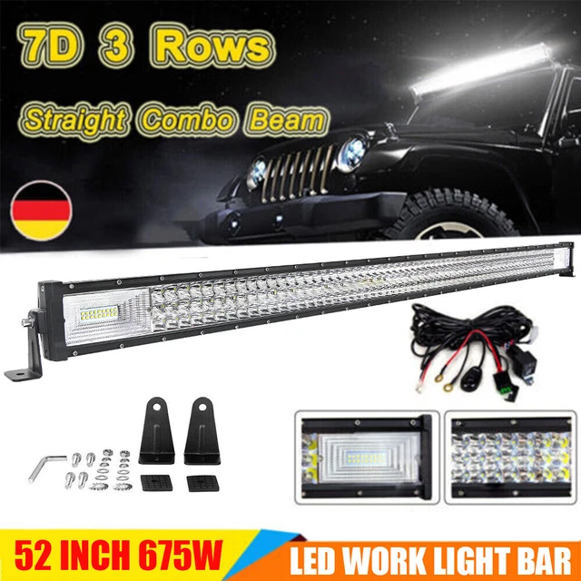 Barre LED Phare De Travail 4 à 44 Pouces - 12V/24V Combo Spot/flood Pour SUV