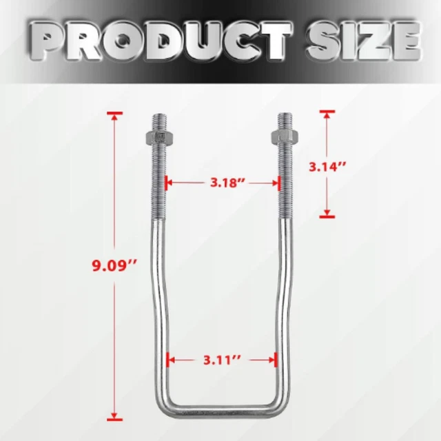UBOLT SPARE TIRE Carrier Holder Bracket Side Mount 4 or 5 Lug Zinc