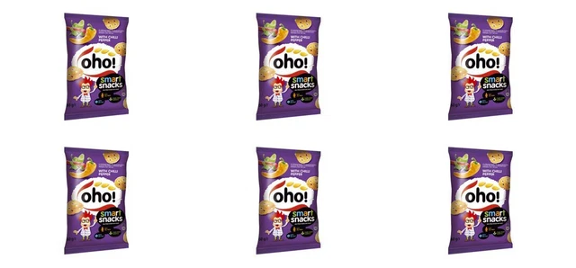 6 x Oho Chips con Hot Paprika, 2,1 once. (60 g.)