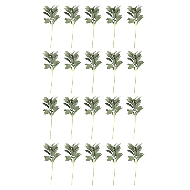20 ud. burbujas verdes flocadas costeras con tallos cortos, künliche L H2U7