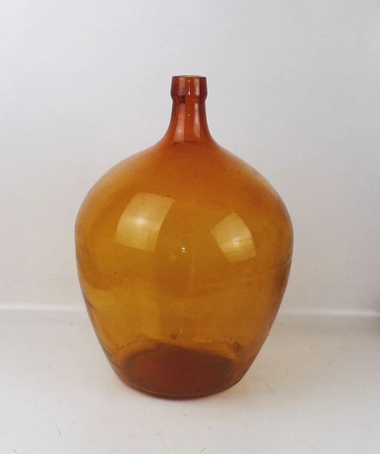 Antiguo Globo para Vino Braun Damajuana Botella de Cristal Enólogo Decoración